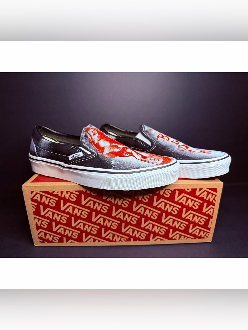 Vans Classic Slip-On Custom Jessica Rabbit “I’m Not Bad” Shoes Women’s 8